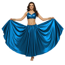 Satin Full Circle Belly Dance Skirt | 360° Flow Gown S-5XL S8