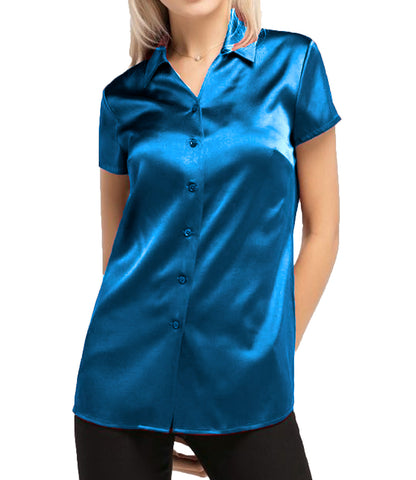 Satin Short Sleeve Shirt S118 - Regular Size 3