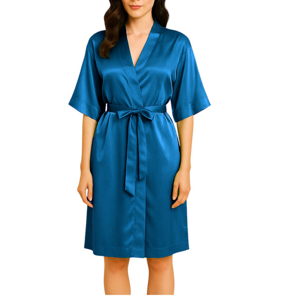 Satin Night Wear Bathrobe | Luxurious Kimono Robe S-3XL | 41 Colors S79