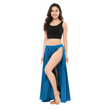 Satin Belly Dance Side Cut Skirt | Side Cut Flow Costume S-3XL | 30 Colors S36