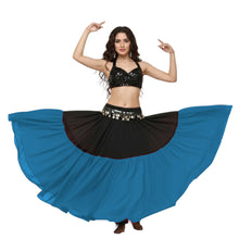 2-Tiered Chiffon Belly Dance Skirt | S-5XL, 30 Colors | Maxi Length C31
