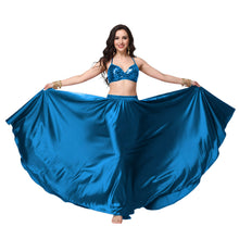 Satin Full Circle Belly Dance Skirt | 360° Flow Gown S-5XL S69