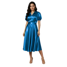 Satin Long Party Dress | Flowy Formal Gown S-3XL | 41 Colors S117