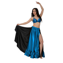 Satin Half Circle Skirt w/ Frill | Elegant Dance Flow S-3XL | 41 Colors S52