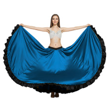 Satin 16 Yard Full Circle Skirt Black Frill | Pro Flow S-3XL S51