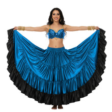 Ultimate Satin 25 Yard 4 Tier Skirt | Black Contrast Flow S-3XL S65