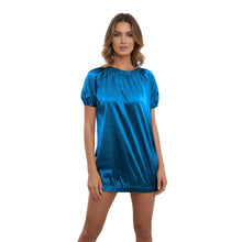 Satin Round Neck T-Shirt | Silky Short Sleeve Top S-3XL | 41 Colors S106