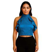 Satin Crop Top | Fancy Party Wear Blouse S-3XL | 41 Colors S92