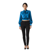 Satin Bow Blouse | Elegant Pussycat Tie Shirt S-3XL | 41 Colors S27