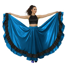 Satin Full Circle Dance Skirt w/ Frill | 360° Flow S-3XL S33-1
