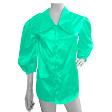 Button Down shirt Fancy Satin  shirt S90 - Regular Size 3