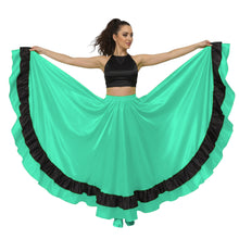Satin Full Circle Dance Skirt w/ Frill | 360° Flow S-3XL S33-1