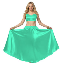 Satin Half Circle Belly Dance Skirt | Elegant Flow S-3XL | 41 Colors S9