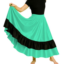 Satin Full Circle Dance Skirt w/ Frill | 360° Flow S-3XL S33