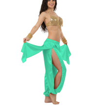 Satin Harem Pants w/ Side Slit | Belly Dance Flow S-3XL | 41 Colors S144