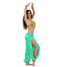 Satin Harem Pants w/ Side Slit | Belly Dance Flow S-3XL | 41 Colors S18