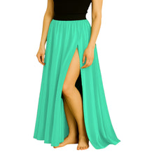 Satin Half Circle Skirt | Side Cut Dance Flow S-3XL | 41 Colors S94