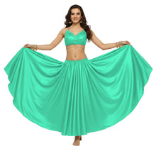 Satin Full Circle Belly Dance Skirt | 360° Flow Gown S-5XL S8