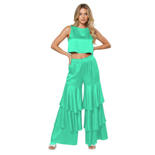 Satin 3-Layer Palazzo Pants | Wide Leg Party Trousers S-3XL | 41 Colors S97