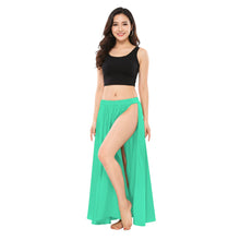 Satin Belly Dance Side Cut Skirt | Side Cut Flow Costume S-3XL | 30 Colors S36