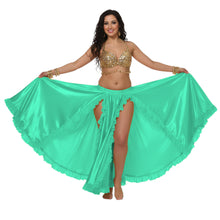 Satin Full Circle Skirt w/ Slit | 360° Dance Flow S-3XL | 41 Colors S102