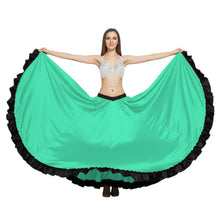 Satin 16 Yard Full Circle Skirt Black Frill | Pro Flow S-3XL S51