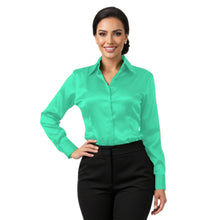Satin Long Sleeve Button Down Shirt | Elegant Blouse S-3XL | 41 Colors S81