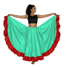 Satin 12 Yard Full Circle Skirt Red Frill | Pro Flow S-3XL S54