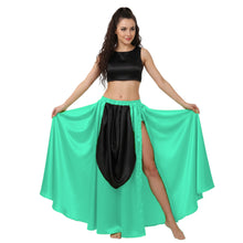 Satin A-Line Skirt w/ Side Slit | Flowy Dance Wear S-3XL | 41 Colors S39