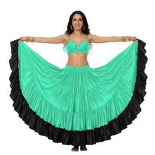 Ultimate Satin 25 Yard 4 Tier Skirt | Black Contrast Flow S-3XL S65