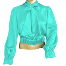 Party wear Satin Bow Blouse And Bow Shirt S27  - Regular Size 3