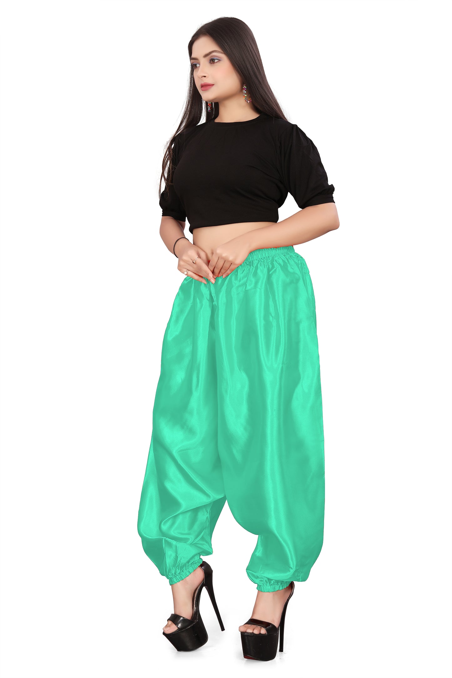 Belly Dance Satin Palazzo pants Girls S25-Regular Size 3