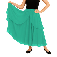 Chiffon 2 Layer Belly Dance Skirt | Flowy Fancy Costume S-5XL C75