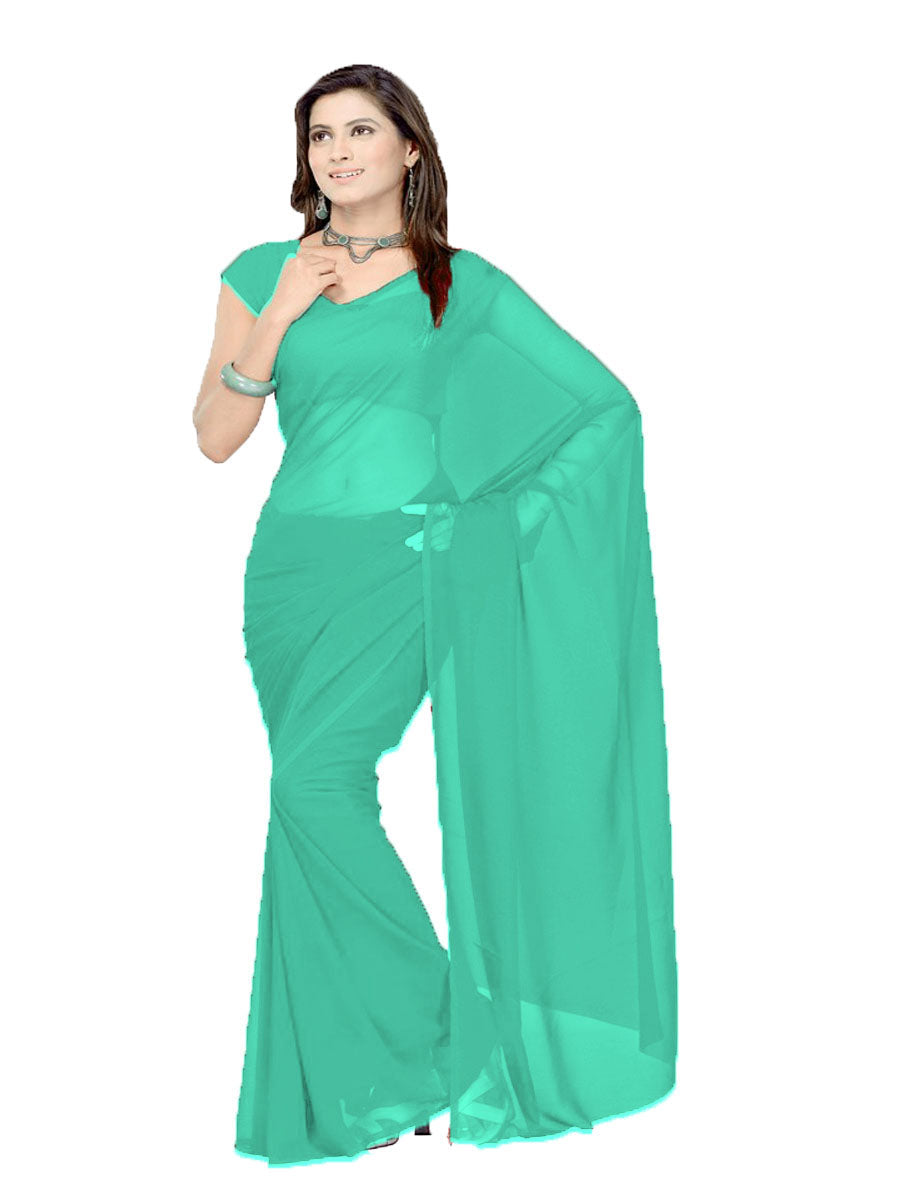 Chiffon Bollywood Plain Saree C26  2