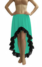 Chiffon Belly Dance Asymmetrical Skirt – 30 Colors, S–5XL | Flowing Tribal & Performance Dance Skirt C22
