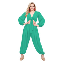 Belly Dance Costume Set: Ruffle Top & Boohoo Harem Pants S-5XL C70