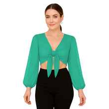 Chiffon Belly Dance Ruffle Top | Flowy Sleeve Choli S-5XL | 30 Colors C73