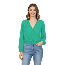 Chiffon V Neck Cover Top | Sheer Flowy Blouse S-5XL | 30 Colors C53