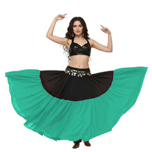 2-Tiered Chiffon Belly Dance Skirt | S-5XL, 30 Colors | Maxi Length C31