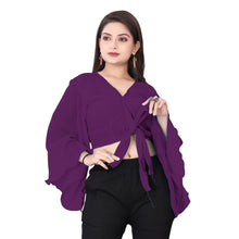 Elegant Chiffon Ruffle Crop Top | Belly Dance Practice & Performance Wear C10