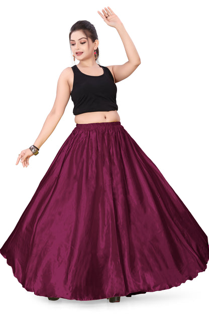 Satin Belly Dance Full Circle Skirt S8-Regular Size 3