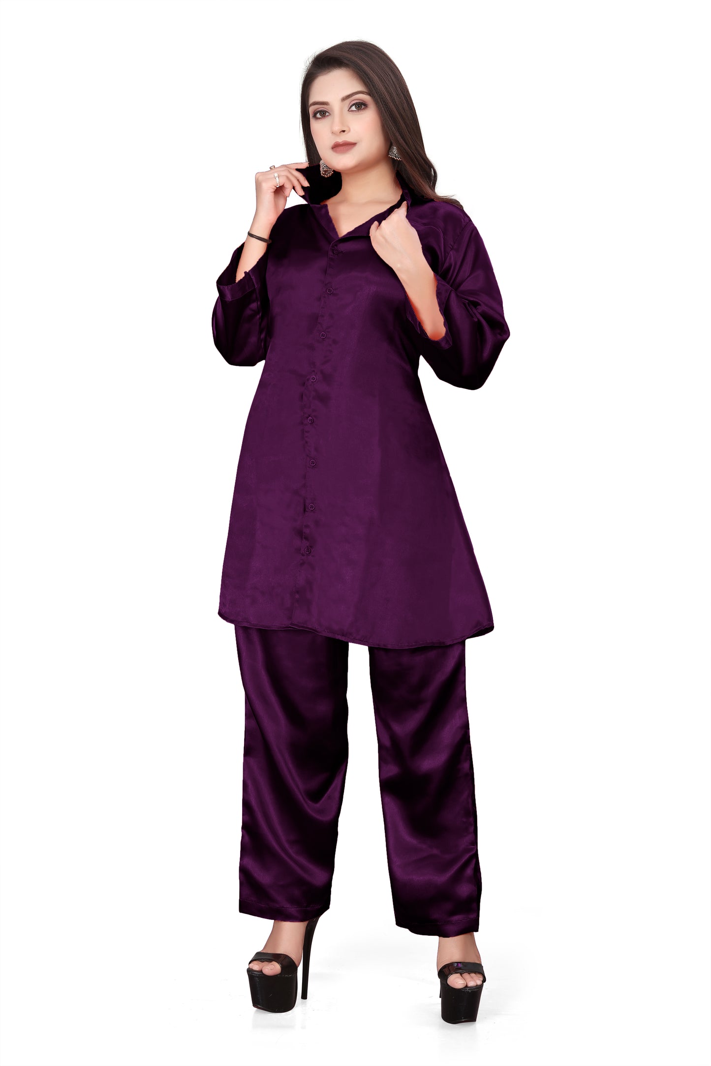 Satin Fancy Pant + Shirt Code Set  S135-Regular Size 3