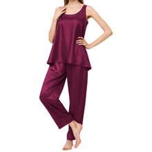 Satin Nightwear Top + Palazzo Set | Luxury Pajamas S-3XL | 41 Colors S21