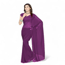 Bollywood Solid Chiffon Saree for Women - Ethnic Party & Festive Wear C26