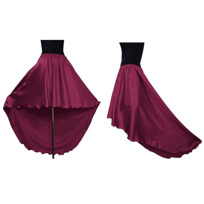 Satin Belly Dance Asymmetrical Skirt S47 - Regular Size 3