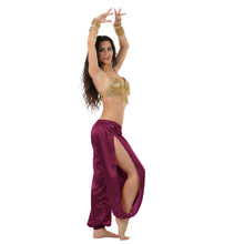 Satin Harem Pants w/ Side Slit | Belly Dance Flow S-3XL | 41 Colors S18