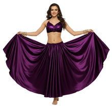 Satin Full Circle Belly Dance Skirt | 360° Flow Gown S-5XL S8