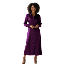 Bliss Satin Long Button Down, dreamy tunic coat color.