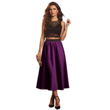 Satin Belly Dance Midi Skirt | Elegant Flow Costume S-3XL | 41 Colors S24
