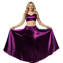 Satin Half Circle Belly Dance Skirt | Elegant Flow S-3XL | 41 Colors S9